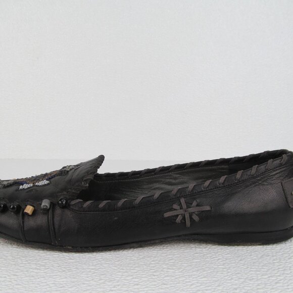Warren Edwards Black Napa Slip On Loafers Size 11 - Picture 5 of 10